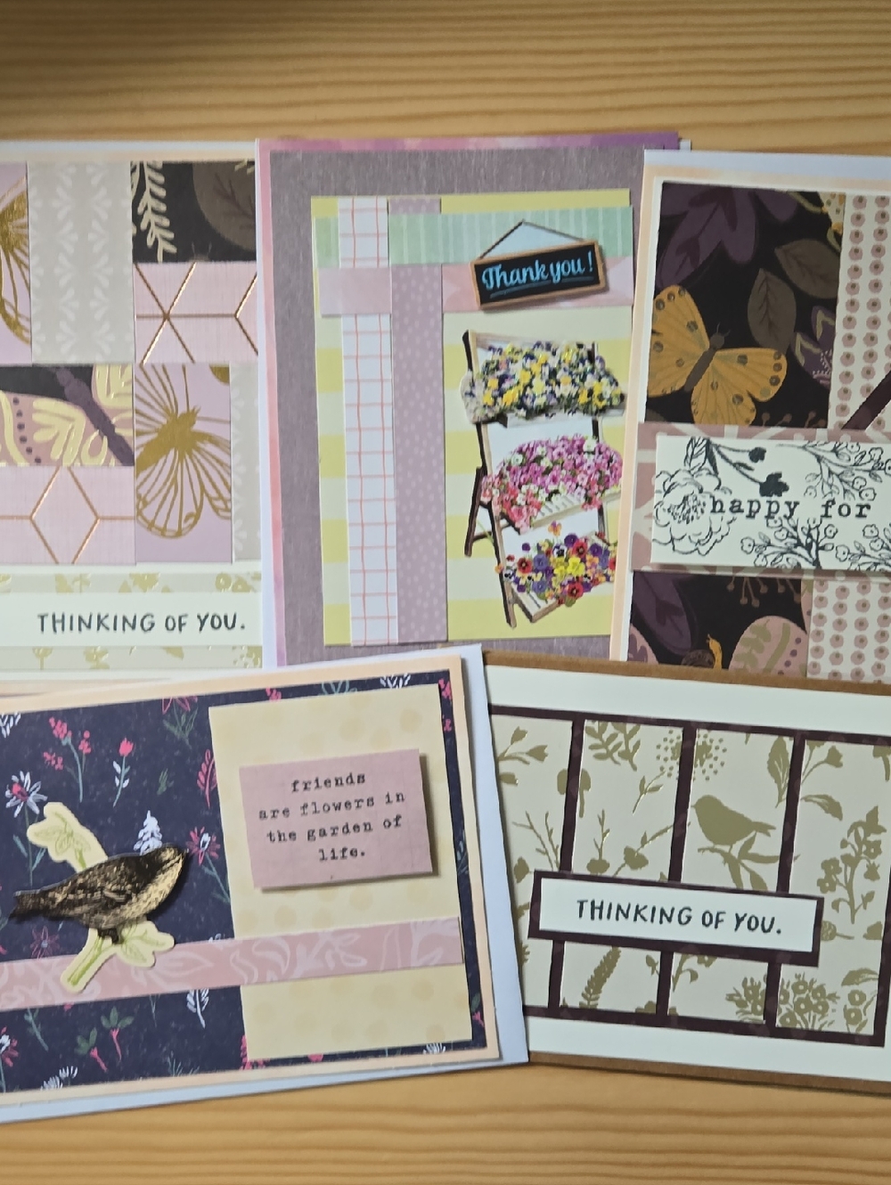 Handmade Floral Variety Card Set -Thinking of You, Thank You